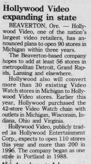 Hollywood Video - Nov 1995 Article (newer photo)